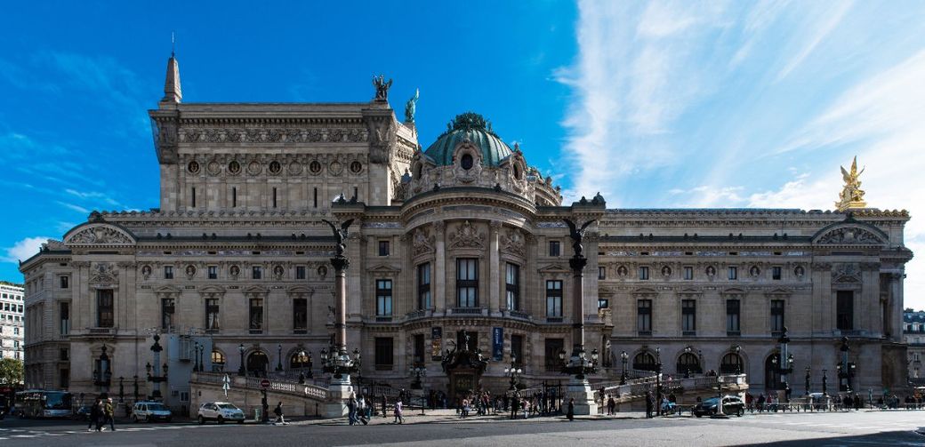 West facade of the Palais Garnier, Paris.