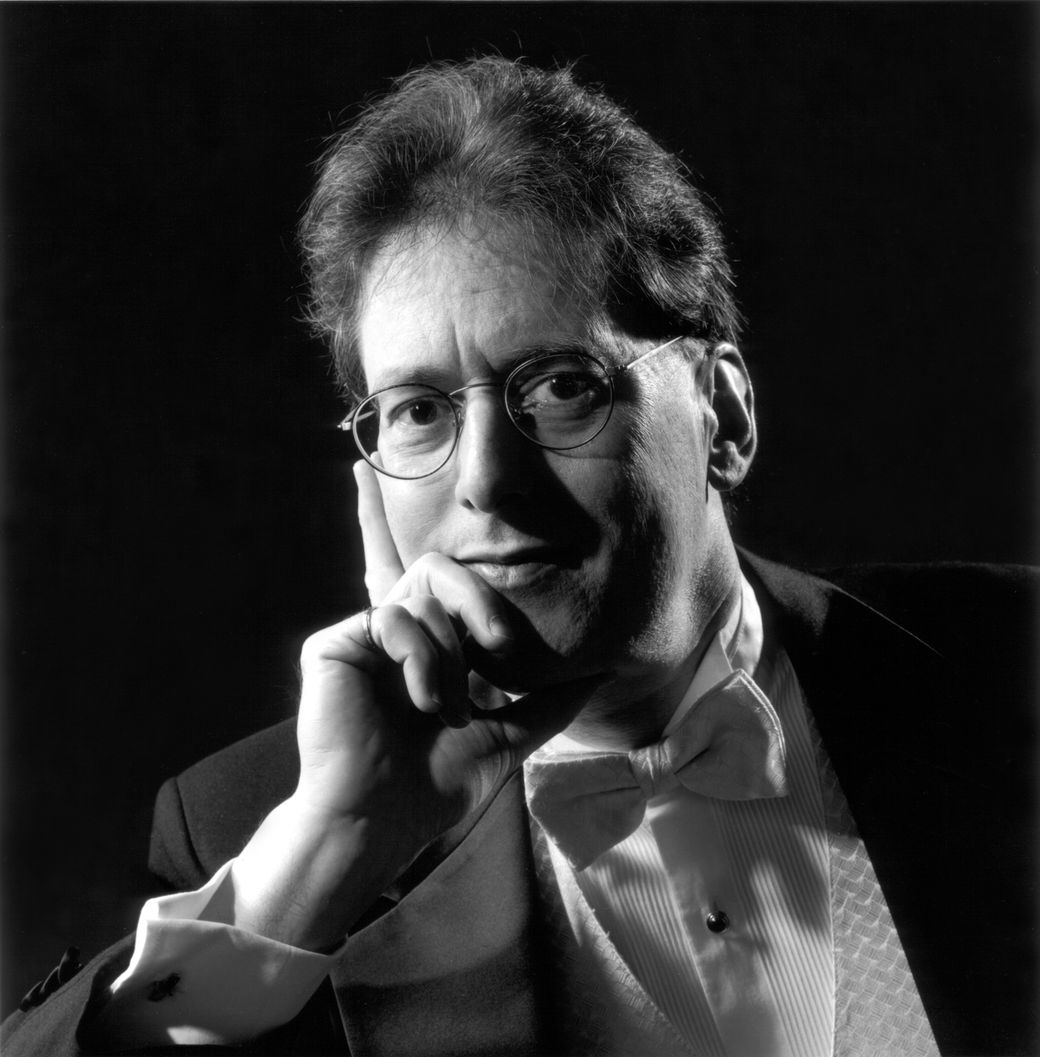 A portrait of pianist Robert Levin.